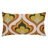 Capa de Almofada Suede Suprema em Tons Amarelo e Laranja Tecido Estampa:adamascado;tamanho:60x30cm - 1