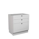 Ver mais imagens de Cozinha Compacta Modulada 6 Portas 3 Gavetas 100% MDF 2 Tampos Sevilha Branco/Artico