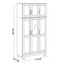 Ver imagem 4 de Guarda Roupa Solteiro Lorie F06 6 Portas de Bater 2 Gavetas Madeira Maciça Castanho Lyam Decor