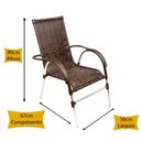 Ver imagem 3 de Kit 6 Cadeiras e Mesa Vênus Churrasco Trama Pedra Ferro