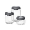 Jogo de Potes de Vidro Tramontina Purezza com Tampa Plástica a Vácuo 3 Peças - 1