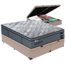 Cama Box Baú Bege e Colchão King Charlotte Molas Ensacadas Sealy - 1