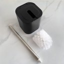 Ver imagem 4 de Suporte Escova Sanitária com Tampa para Banheiro Lavabo Polipropileno Dual OU Preto