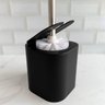 Suporte Escova Sanitária com Tampa para Banheiro Lavabo Polipropileno Dual OU Preto - 9
