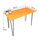 Ver imagem 4 de Mesa para Escritório Hairpin Industrial Carvalho e Branco