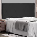 Ver imagem 2 de Cabeceira Painel Estofada Cama Box Casal Aquilla 140cm Suede Preto - Desk Design