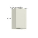 Ver imagem 4 de Armário Aéreo Cozinha 40 cm Fineze 1 Porta 100% MDF Areia Hp - Henn