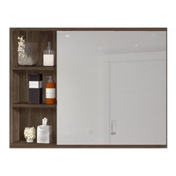 Espelheira Para Banheiro C/ Porta Espelho E Prateleiras 80cm - Avelato - 2
