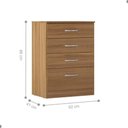 Ver imagem 6 de Conjunto de Guarda Roupa e Cômoda Conjunto Quarto Forggia Amendola 6 Portas 6 Gavetas MDP 149cm