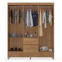 Ver imagem 2 de Conjunto de Guarda Roupa e Cômoda Conjunto Quarto Forggia Amendola 6 Portas 6 Gavetas MDP 149cm