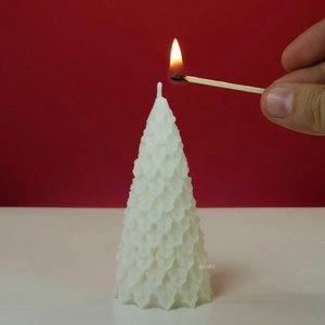 Vela Árvore de Natal Folhas para Presente