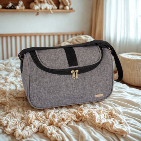 Bolsa Maternidade Pequena Infantil Luxo Amor:preto