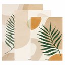 Ver imagem 4 de Kit 3 Quadro Decorativo Arte Moderna Luxo Sala Boho Abstrato Qualidade Premium 28x20cm