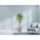 Ver imagem 2 de Planta Artificial Ficus Verde Creme 1,5 kit + Vaso E. Bege 30 cm
