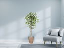 Ver imagem 2 de Planta Artificial Ficus Verde Creme 1,5 kit + Vaso E. Bege 30 cm