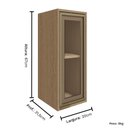 Ver imagem 3 de Balcão Aéreo de Cozinha Modulada 01 Porta de Vidro 20cm