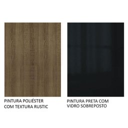 Armário de Cozinha Completa 270cm Rustic/Preto Lux Madesa 01 - 11