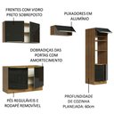 Ver imagem 5 de Armário de Cozinha Completa 270cm Rustic/Preto Lux Madesa 01