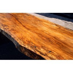 Mesa de Jantar Rústica Maciça em Madeira Plátano 320x100 a 110 - Mesa para 12 Pessoas - 3