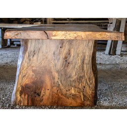Mesa de Jantar Rústica Maciça em Madeira Plátano 320x100 a 110 - Mesa para 12 Pessoas - 5