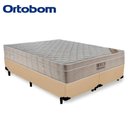 Ver imagem 3 de Cama Box King Bipartido Sintético + Colchão Ortobom Airtech Molas Ensacadas 65x193x203 Cor:bege