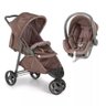 Carrinho 3 Rodas Cross com Bebê conforto Chocolate - Galzerano - 1