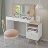 Escrivaninha Penteadeira Dora 1 Gaveta Naturale/branco Artely - 4