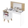 Escrivaninha Penteadeira Dora 1 Gaveta Naturale/branco Artely - 3