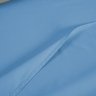 Roupa de Cama King 4 Pç Lençol e Fronhas Premium Percal de Microfibra 400 Fios Liso:azul Claro - 3