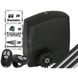 MOTOR PORTÃO DESLIZANTE RCG PL 600Kg 1/3CV BASE E FOTOCÉLULA - 110/127V - 2