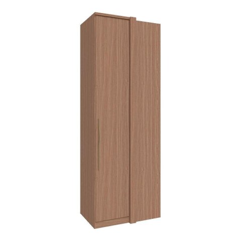 Guarda Roupa 1 Porta Correr para Canto Reto 841mm Setiba Plus Rimo Carvalho/carvalho