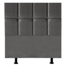 Ver imagem 1 de Cabeceira Cama Box Solteiro Estofada Poliana 90 Cm Suede:cinza Escuro