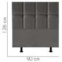 Ver imagem 2 de Cabeceira Cama Box Solteiro Estofada Poliana 90 Cm Suede:cinza Escuro