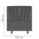 Ver imagem 3 de Cabeceira Estofada Bélgica 100cm Solteiro para Cama Box Quarto Linho Cinza - Gat Magazine