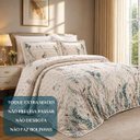 Ver imagem 3 de Kit Colcha Casal Queen Azaleia 300 F Bordado Super Elegante:verde