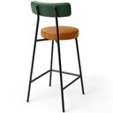 Ver imagem 6 de Kit 03 Banquetas Baixa Cozinha Sala Jantar Bancada Milão L02 Facto Verde Couríssimo Whisky - lyam