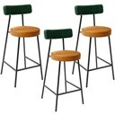 Ver imagem 1 de Kit 03 Banquetas Baixa Cozinha Sala Jantar Bancada Milão L02 Facto Verde Couríssimo Whisky - lyam
