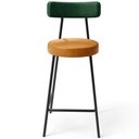 Ver imagem 5 de Kit 03 Banquetas Baixa Cozinha Sala Jantar Bancada Milão L02 Facto Verde Couríssimo Whisky - lyam