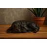 Escultura Cachorro Decorativo Resina Bronze e Preto 15,4cm - 2
