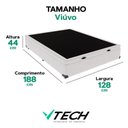 Ver imagem 2 de Cama Box com Baú Viúvo Bravus Estrutura Madeira Branco Vtech