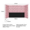 Kit Cabeceira e Calçadeira Baú Queen Everest P02 160 Cm para Cama Box Suede Rosa Bebê - Amarena - 6