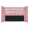 Kit Cabeceira e Calçadeira Baú Queen Everest P02 160 Cm para Cama Box Suede Rosa Bebê - Amarena - 4