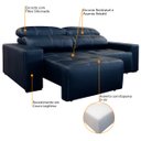 Ver imagem 6 de Sofá de Couro 2 Lugares Alabama 230cm USB M06 Cor Blue Bicolor 502 - Amarena Móveis SOFÁ 2 LUGARES 3