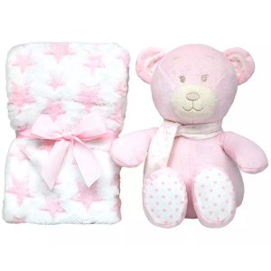 Kit Soninho Mantinha com Ursinho Rosa Buba