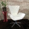 Kit Duas Poltronas Giratória Elegance Jacquard:branco - 4