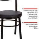 Ver imagem 6 de Conjunto 4 Cadeiras para Sala de Jantar Debrum Pintada/Preto