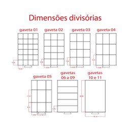Carrinho Acrílico Organizador de Acessórios, Bijuterias e Óculos 11 gavetas Alto N7 Centauri Acrílic - 7