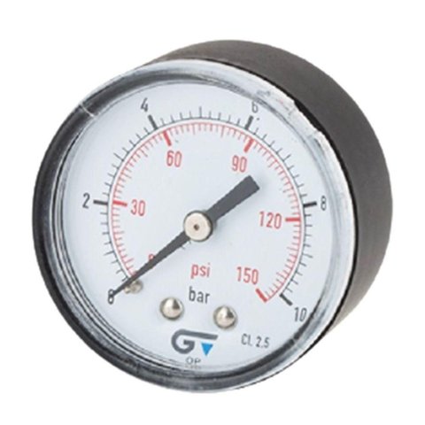 Manômetro 1/4 Saída Traseira 240 Lbs 14.06 Bar Aco 50 Mm