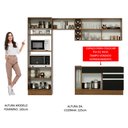 Ver imagem 6 de Armário de Cozinha Completa 270cm Rustic/Preto/Rustic Jade Madesa 09