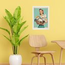 Ver imagem 1 de Quadro Decorativo Lavanderia Retrô Pin Up Girl 24x18cm - com Vidro:moldura Branca